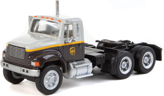 Walthers SceneMaster International(R) 4900 Dual-Axle Semi Tractor Only - UPS Freight(SM) (gray, gold, brown)