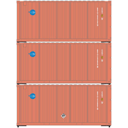 Athearn HO RTR 20' Corrugated Container, Blue Sky (3)