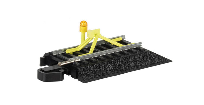 Bachmann HO E-Z Track Powered Flasing LED Bumper Steel Track Black Roadbed