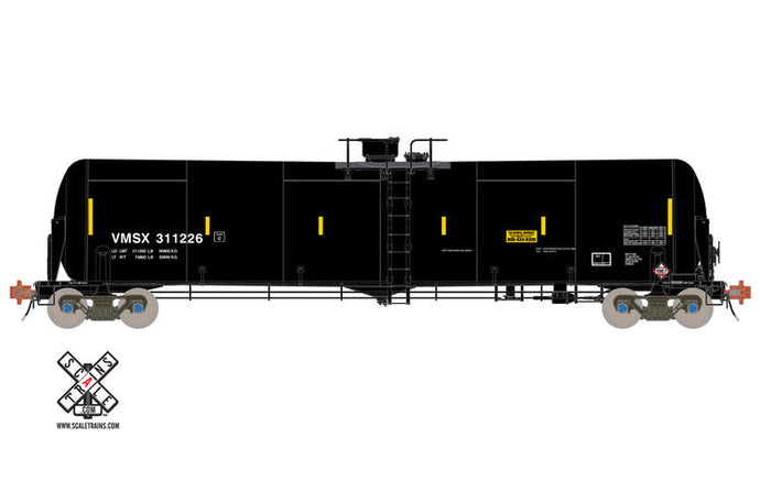 ScaleTrains Rivet Counter HO VMSX #311226 Trinity 31K Tank Car with Head Shields, Valero/Ethanol/VMSX (R6)