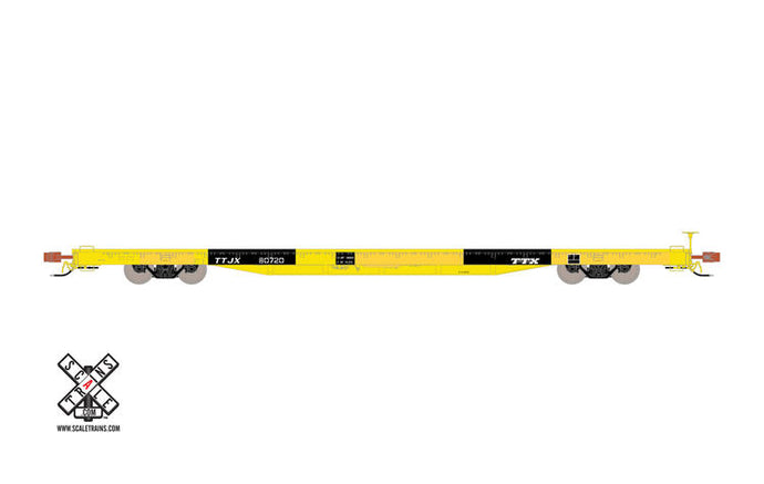 ScaleTrains Rivet Counter TTPX #80720 BSC F68DH Flat Car, Trailer Train/Speed Logo/TTJX (R1)