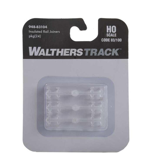 Walthers Track HO Code 83 or 100 Insulated Rail Joiners -- pkg(24)