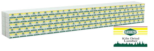 Walthers SceneMaster HO Wrapped Lumber Load for WalthersMainline 72' Centerbeam Flatcar -- Irving Lumber (yellow, green)