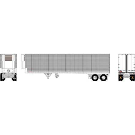 Athearn HO RTR 40' Fruehauf Z-Van Trailer / Beaded Side, Unlettered