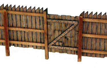 B.T.S. Sawtooth Board Fence - Laser-Cut Wood Fence - 90 Scale Feet Total