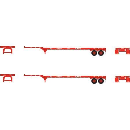 Athearn HO RTR 45' Container Chassis, K-Line (2)