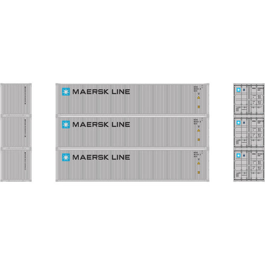 Athearn HO RTR 40' Low-Cube Container - Maersk (3)