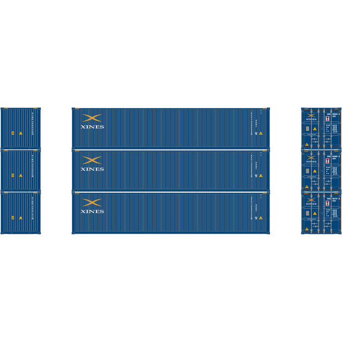 Athearn HO RTR 40' Low-Cube Container - Xines (3)