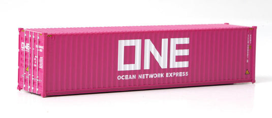 Walthers SceneMaster 40' Hi-Cube Corrugated-Side Container - Ocean Network Express - ONE (magenta, white)