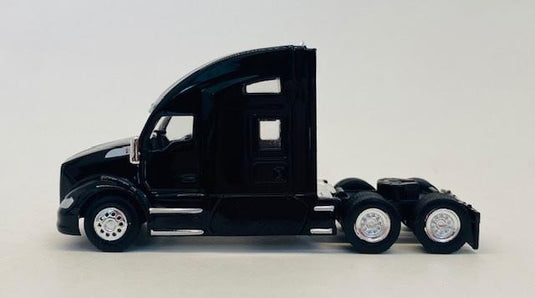 Herpa HO Kenworth T680 3-Axle Sleeper-Cab Tractor Only 2 Pack - Black