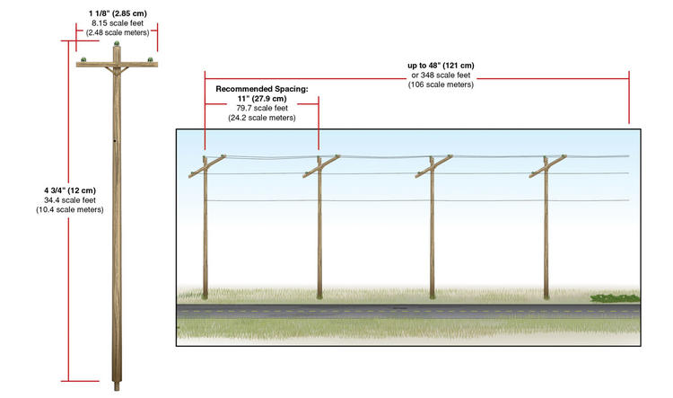 Chargez l&#39;image dans la visionneuse de la galerie, Woodland Scenics Pre-Wired Poles - Utility System - Single-Crossbar
