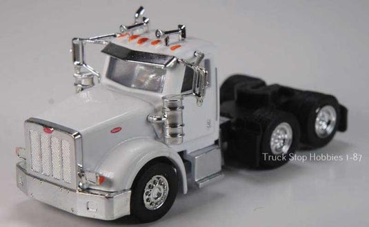 Herpa HO Peterbilt 367 3-Axle Day-Cab Tractor Only 2 Pack - White