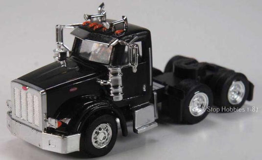 Herpa HO Peterbilt 367 3-Axle Day-Cab Tractor Only 2 Pack - Black