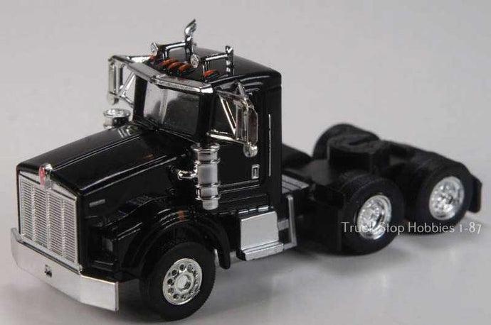 Herpa HO Kenworth T800 3-Axle Day-Cab Tractor Only 2 Pack - Black