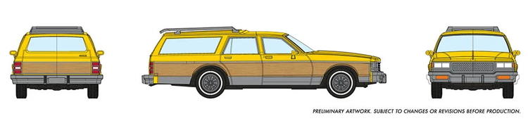 Chargez l&#39;image dans la visionneuse de la galerie, Rapido HO Chevrolet Caprice Wagon: Yellow Woodie
