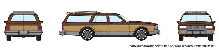 Chargez l&#39;image dans la visionneuse de la galerie, Rapido HO Chevrolet Caprice Wagon: Brown Woodie
