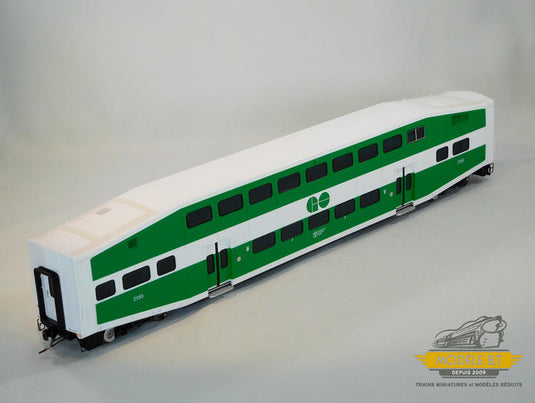 Rapido Trains HO BBD BiLevel Commuter Car - GO Transit 3 car set