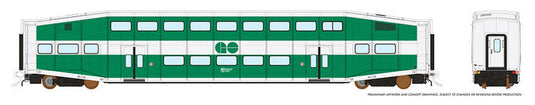 Rapido Trains HO BBD BiLevel Commuter Car - GO Transit Single car Unnumbered Car (Decals included)