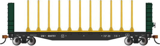 Bachmann HO Center-Beam Flat Car with Bulkheads - CN #604751