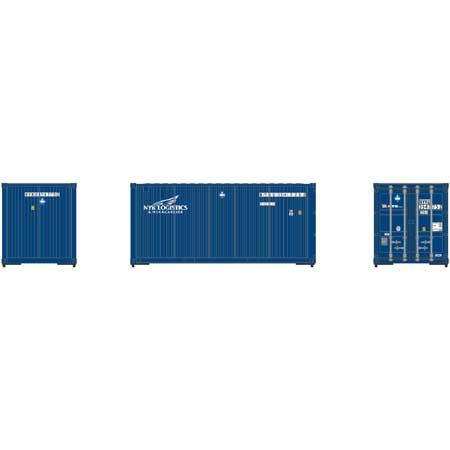 Athearn HO RTR 20' Corrugated Container, NYK (3)