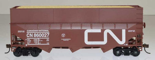 Bowser HO 70 Ton Wood Chip Hopper Cars - CN #860036