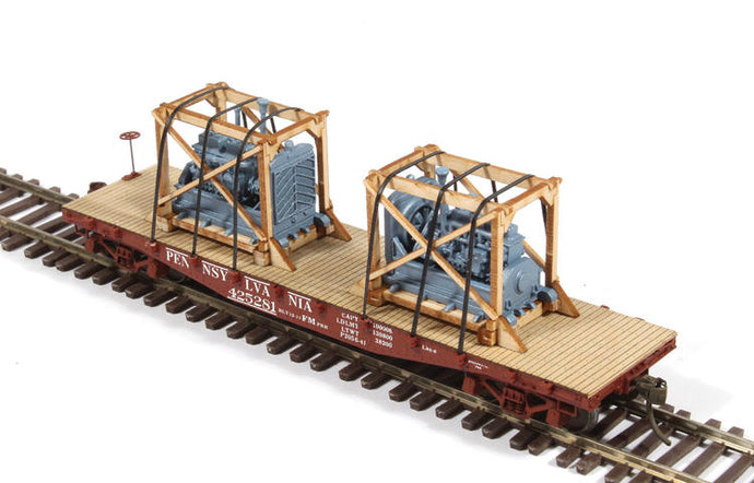 American Model Builder HO Crated Diesel Engine - Generator Load 2-Pack - Laser-Cut Wood and Resin -- Each: 1-3/4 x 1 x 1-1/8