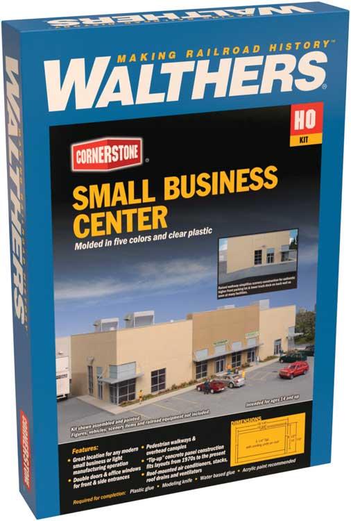 Walthers Cornerstone Small Business Center - Kit - 18-1/4 x 10-7/16 x 5-1/4" 46.3 x 26.5 x 13.3cm as shown