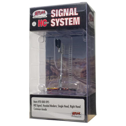 Atlas HO Single-Head Modern Hooded Signal -- Right Hand