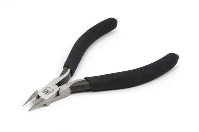 Tamiya Sharp-Pointed Side Cutter for Plastic Sprues - Black PVC Grip