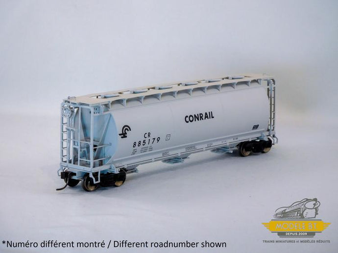 Atlas Master Line ACF 3-Bay Cylindrical Hopper -- Conrail #885179 (gray, black; Small Logo)