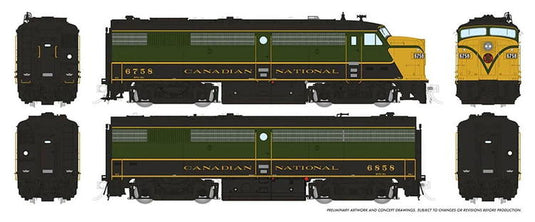 Rapido Trains HO MLW FPA-2u & FPB-2u: CNR 1954 : #6758 & 6858 w/ DCC & Sound ESU LokSound