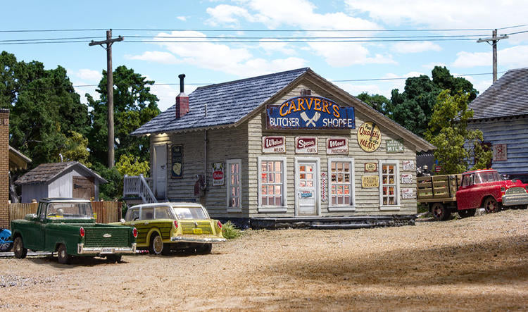 Chargez l&#39;image dans la visionneuse de la galerie, Woodland Scenics - Built-&amp;-Ready - Carver&#39;s Butcher Shoppe - HO Scale
