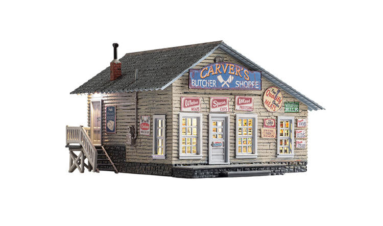 Chargez l&#39;image dans la visionneuse de la galerie, Woodland Scenics - Built-&amp;-Ready - Carver&#39;s Butcher Shoppe - HO Scale
