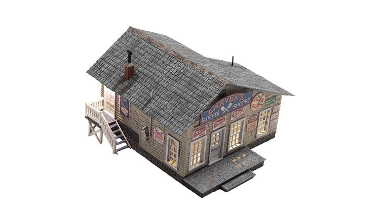 Chargez l&#39;image dans la visionneuse de la galerie, Woodland Scenics - Built-&amp;-Ready - Carver&#39;s Butcher Shoppe - HO Scale
