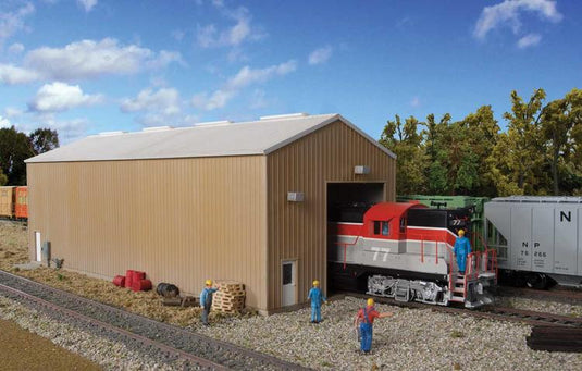 Walthers Cornerstone Modern Single-Track Engine House -- Kit - 11 x 4-1/4 x 4-1/4