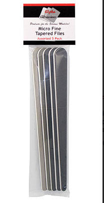 Flex-I-File Micro Fine Tapered Files -- One Each: 1000, 2000, 4000, 6000, 12000 Grit