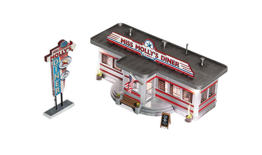 Woodland Scenics Miss Molly's Diner - Built-&-Ready Landmark Structures(R) -- Assembled