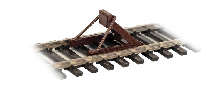 Chargez l&#39;image dans la visionneuse de la galerie, Walthers HO Code 83 Assembled Track Bumper 4-Pack - Rust Brown
