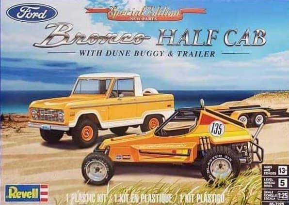 Revell 1/25 Ford Bronco Half Cab with Dune Buggy & Trailer