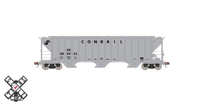 ScaleTrains Rivet Counter HO Scale Pullman-Standard PS-2CD 4785 Covered Hopper, Conrail/Gray #886952