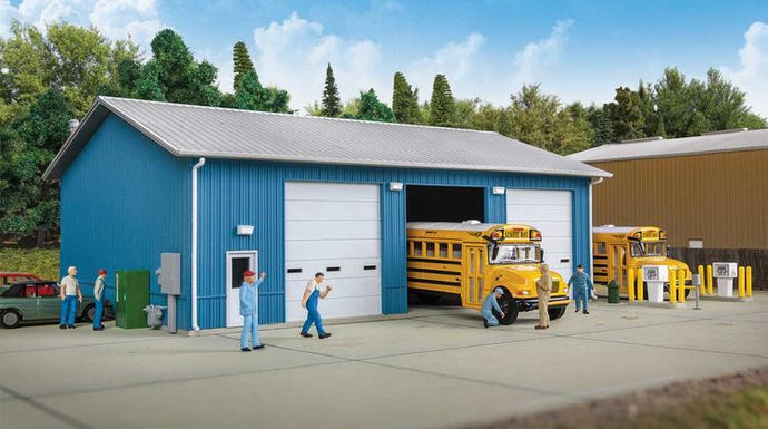 Walthers Cornerstone HO Bus Maintenance Garage - Kit