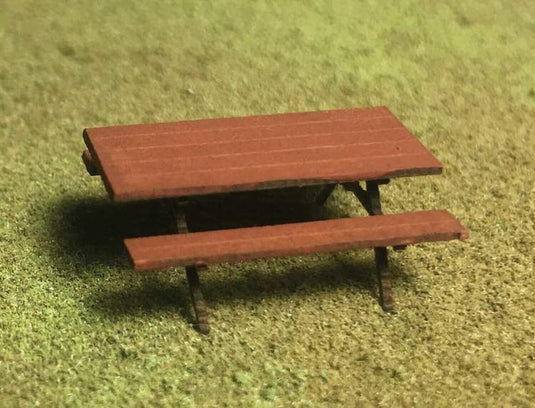 Motrak HO Picnic Tables - Laser-Cut Wood Kit (4)