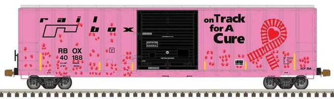 Atlas Master Line FMC 5077 Single-Door Boxcar - Railbox #40188 (On Track for a Cure, Handprints)