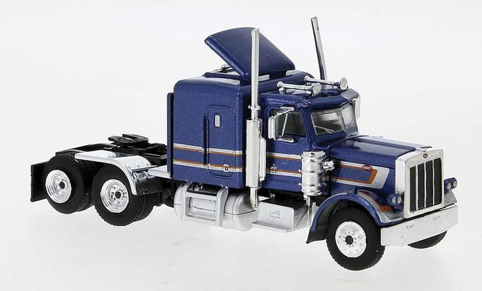 Brekina HO 1974 Peterbilt 359 Sleeper-Cab Tractor - Blue, Silver