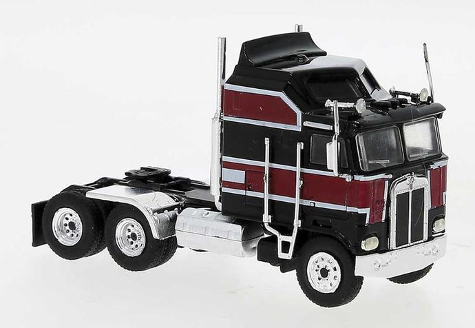 Brekina HO Kenworth K100 Aerodyne Sleeper-Cab Semi - Black, Red