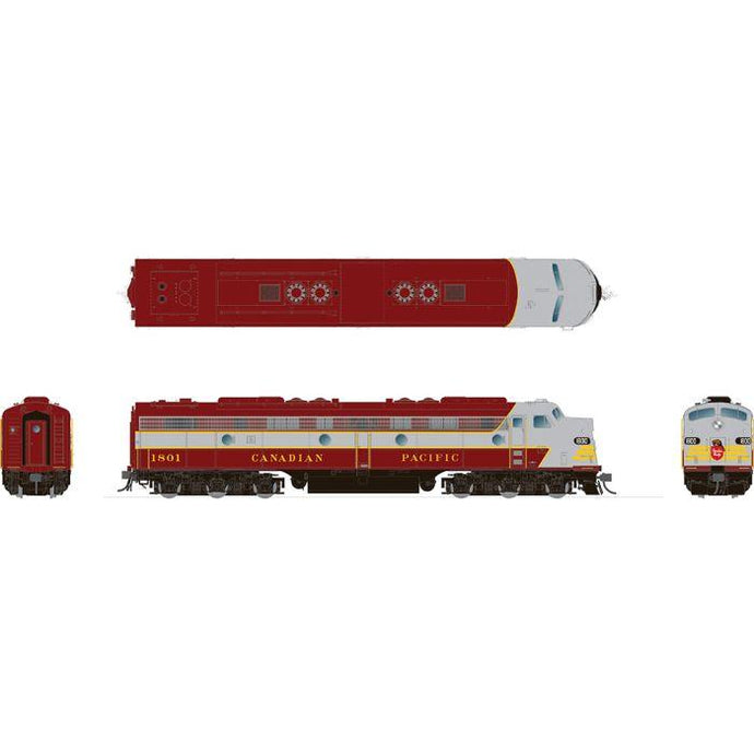 Rapido Trains HO EMD E8A: Canadian Pacific - (Late Maroon) : #1800 w/DCC & Sound