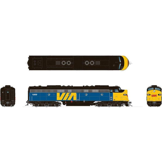 Rapido Trains HO EMD E8A: VIA Rail Canada : #1800 w/DCC & Sound