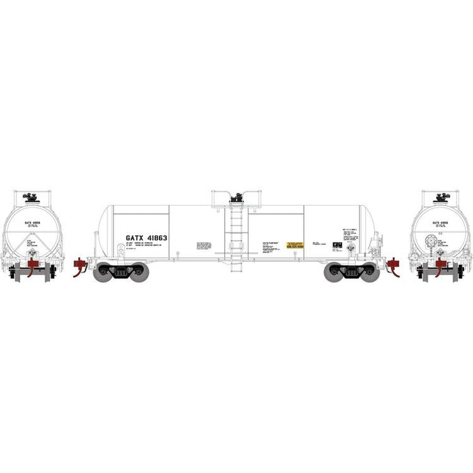 Athearn Genesis HO 20K Gal Acid Tank, GATX/White #41863