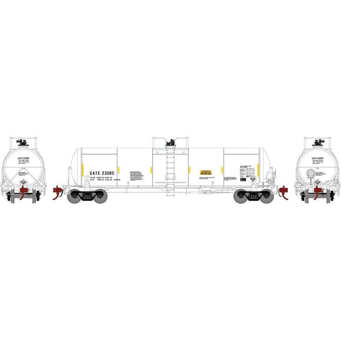 Athearn Genesis HO 20K Gal Acid Tank, GATX #23085