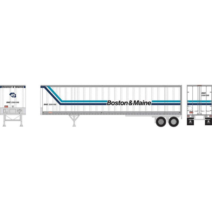 Athearn HO RTR 45' Fruehauf Z-Van Trailer, B&M #250100